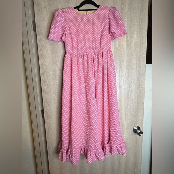 Maison Amory Pink Polka Dot Dress - Picture 1 of 6